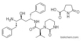 N-(4-Amino-1-benzyl-3-hydroxy-5-phenyl-pentyl)-3-methyl-2-(2-oxo-tetrahydro-pyrimidin-1-yl)-butyramide 5-oxopyrrolidine-2-carboxylic acid